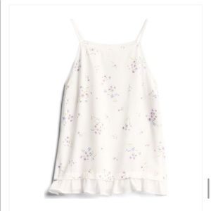 Flutter hem floral blouse